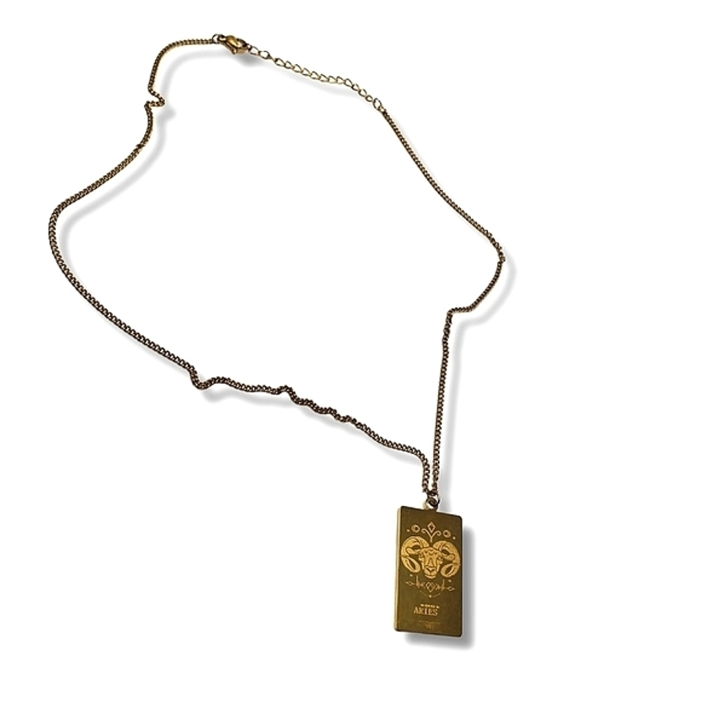18K Gold Plated Aries Zodiac Adjustable Necklace